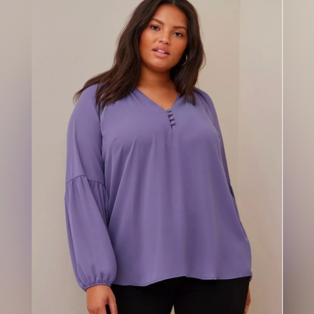 TORRID - Women's Purple Blouse (00) - Picture 1 of 4